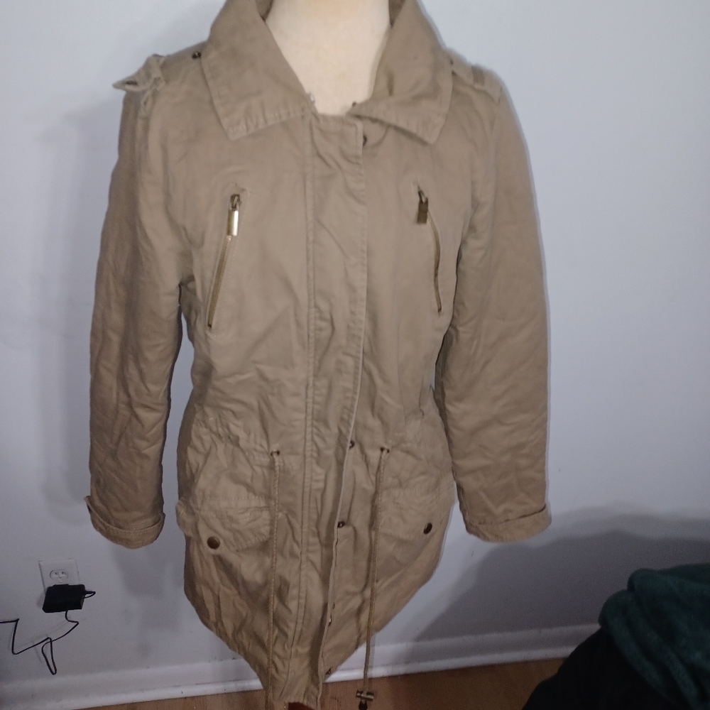 Charlotte Russe- Sandy Brown Winter Coat- W Sz Medium - Picture 9 of 9